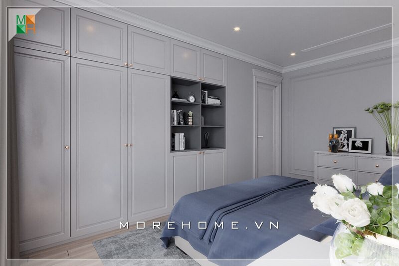 + 26 Phòng ngủ ấn tượng trong thiết kế nội thất chung cư 130m2 tại Hải Phòng