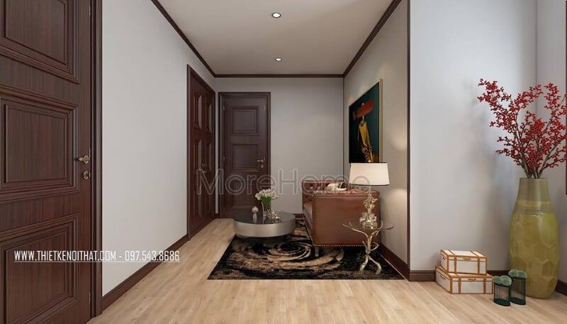 . Cửa gỗ tự nhiên tân cổ điển với tone màu nâu trầm ấm sẽ tạo nên một cảm giác chắc chắn và sang trọng hơn cho không gian mà nó đang sở hữu.